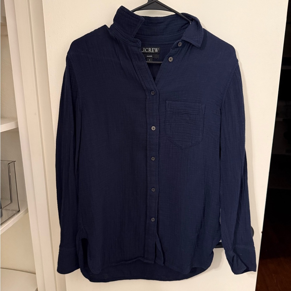 J. Crew women’s Navy Button-Up Shirt